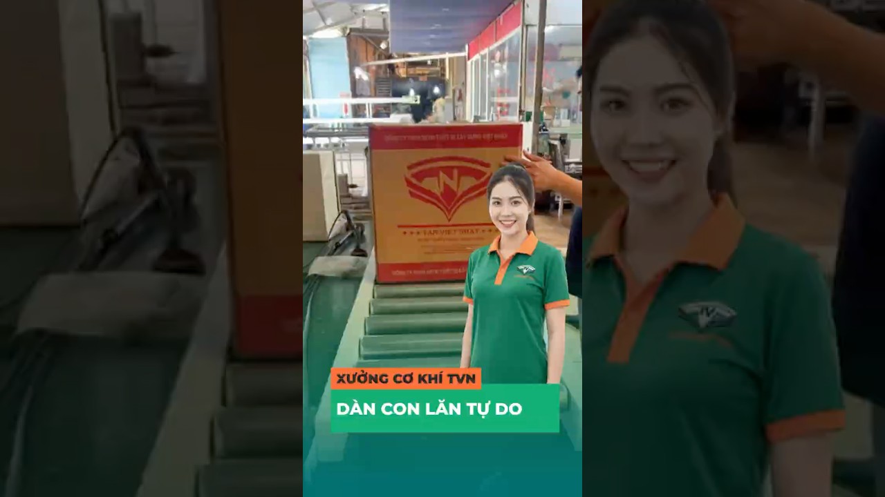 Dàn con lăn tự do chuyển hàng thùng carton | Xưởng cơ khí TVN #TVN #conlan #bangtai #danconlantudo