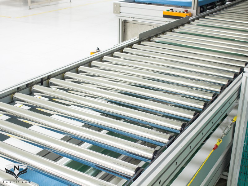 Băng tải con lăn inox cho ngành thực phẩm