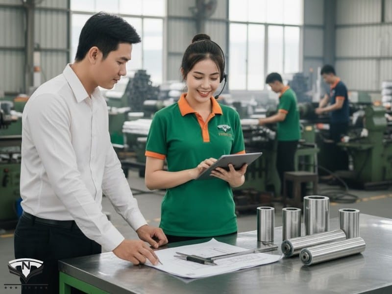 TVN tư vấn đặt hàng con lăn tận tâm, nhanh chóng