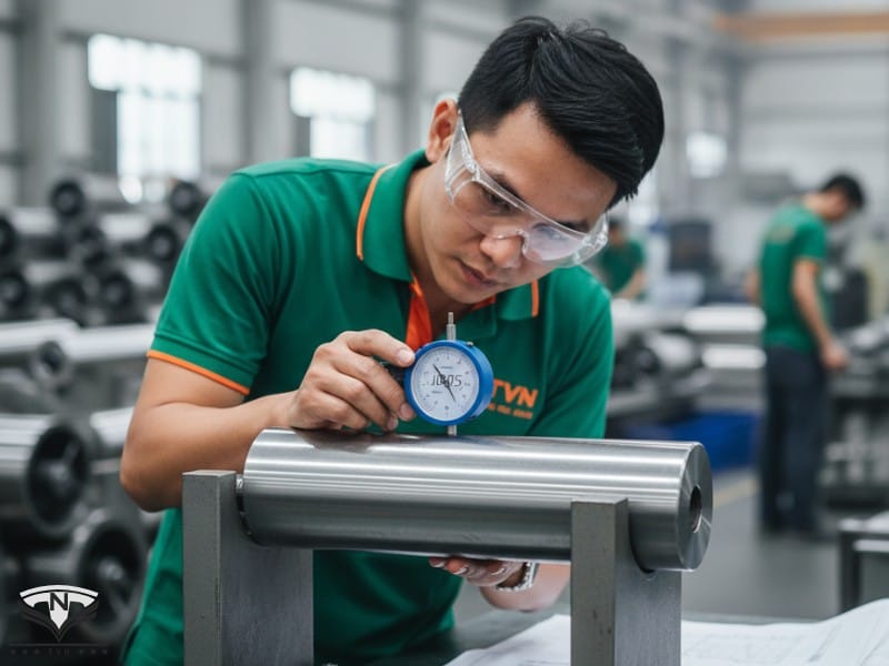 Gia công con lăn chất lượng cao tại xưởng cơ khí TVN