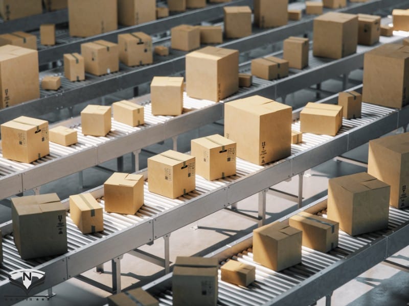 Hệ thống băng tải con lăn tích luỹ trong kho hàng