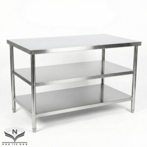 Mẫu bàn thao tác inox 3 tầng