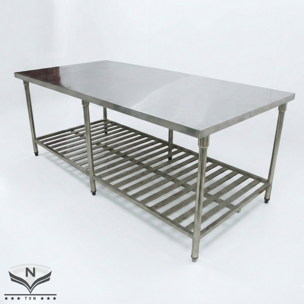 Mẫu bàn thao tác inox cho nhà bếp công nghiệp