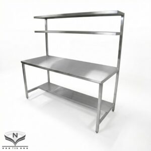 Mẫu bàn thao tác inox có giá treo