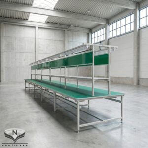Bàn thao tác khung thép cho xưởng may