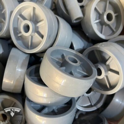 Bánh xe con lăn nhựa băng tải